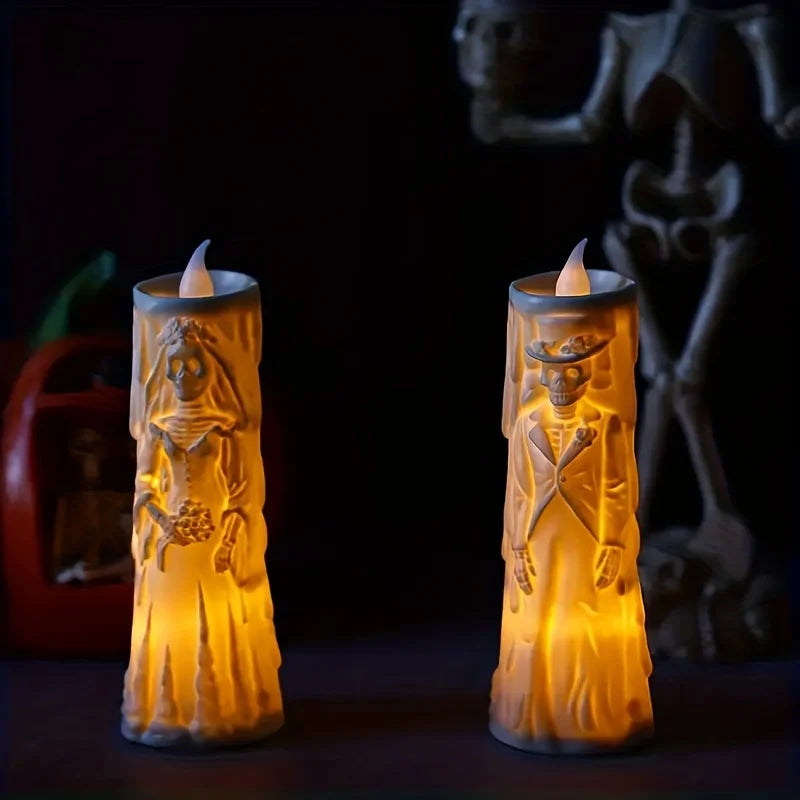 Skeleton Couple Candle