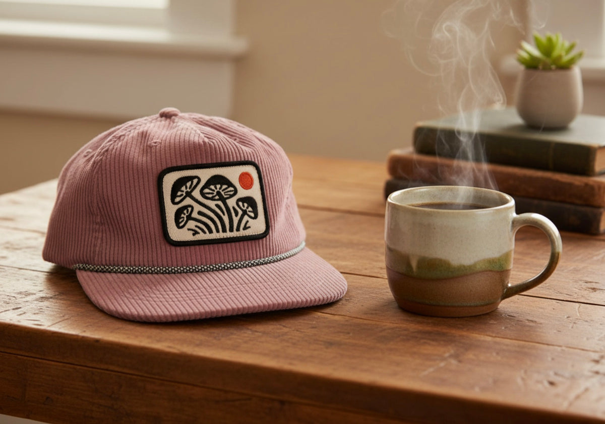 Mushroom Hat - Corduroy - Pink