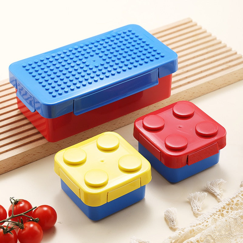 Colorful Building Block Lunch Box