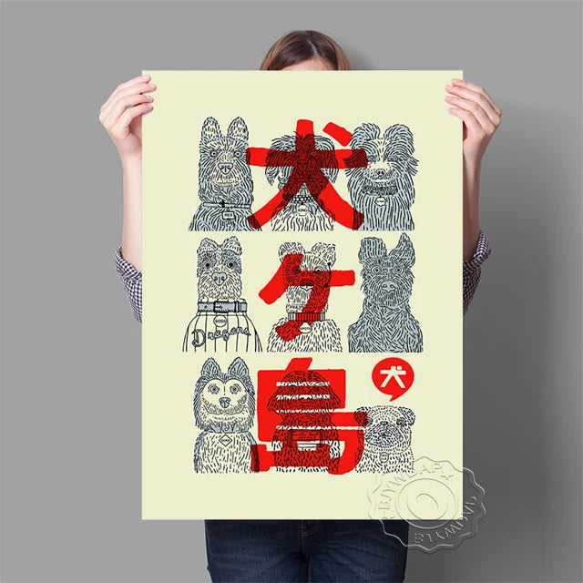 Vintage Style Isle of Dogs Poster