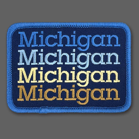DDC-214 Michigan Stack embroidered souvenir patch by Draplin Design Co.
