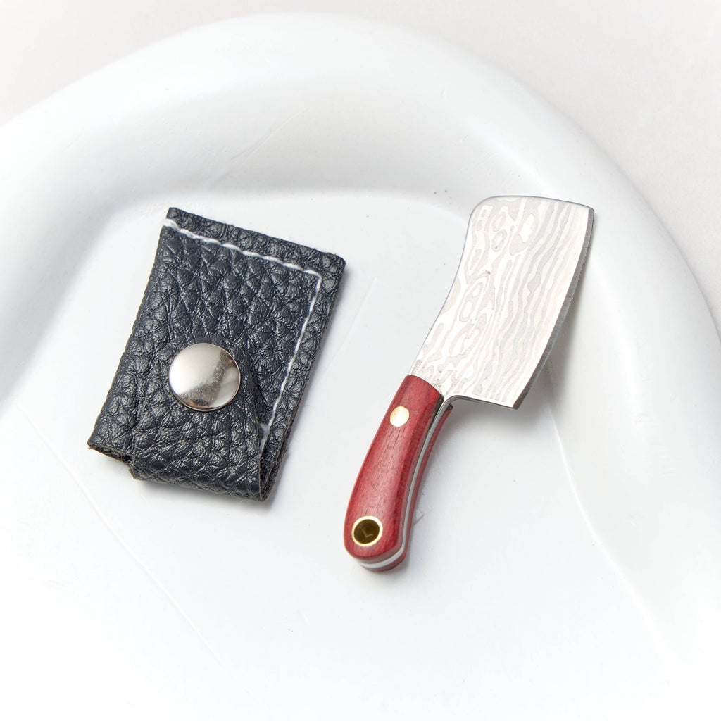Mini Cooking Knife Keychain, cleaver shaped utility knife keychain, from Real Sic