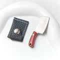 Mini Cooking Knife Keychain, cleaver shaped utility knife keychain, from Real Sic