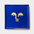 Apollo ceramic tray by Octaevo, a printed square catchall with hand applied gold glaze