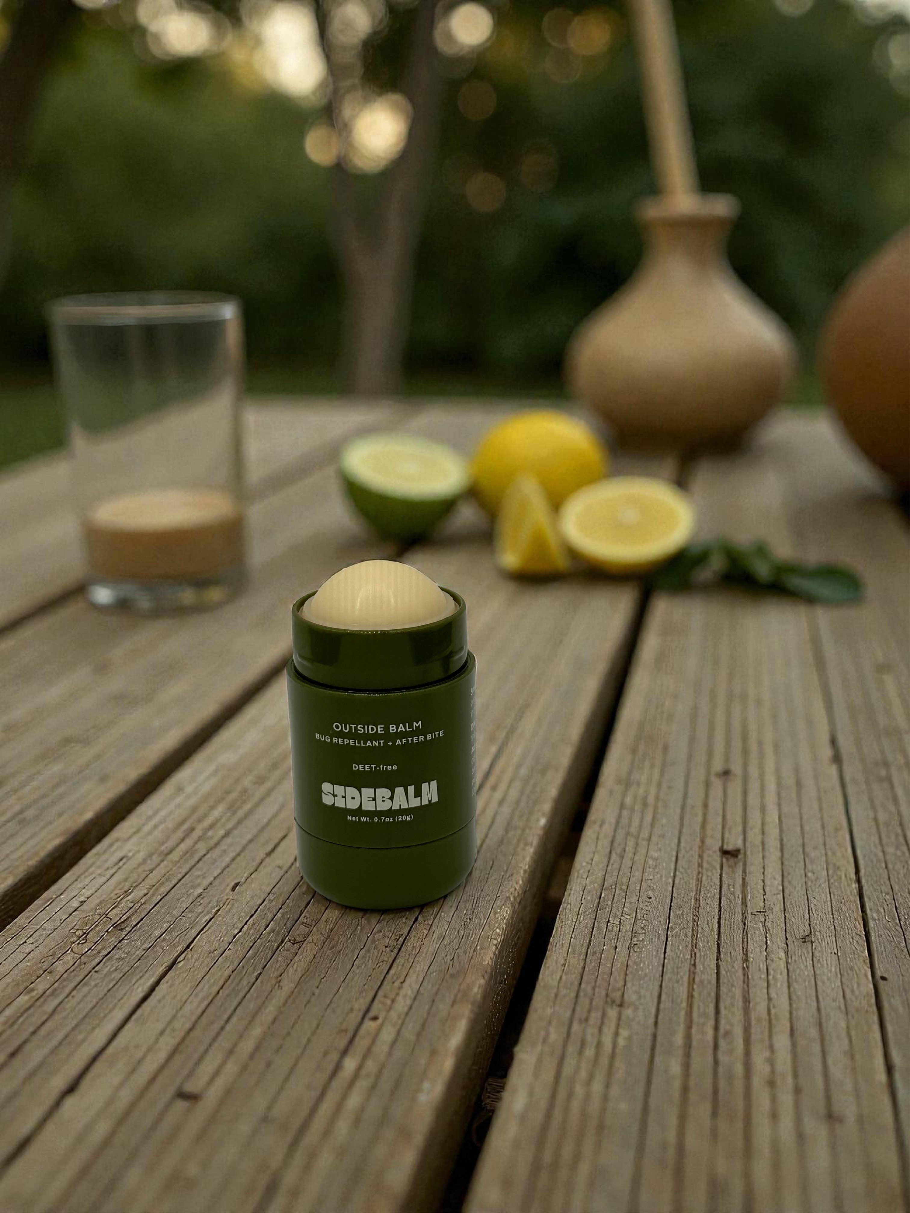 Outside Balm, DEET free bug balm, from Sidebalm