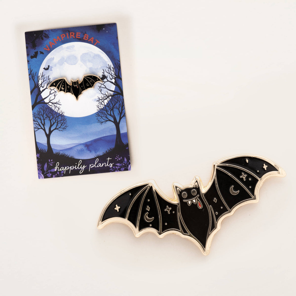 Vampire Bat Pin, Halloween Gifts, Spooky