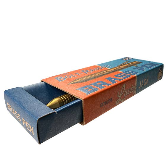 Bolt-Action Brass Pen, solid brass bolt action pen, from Lucky Jack