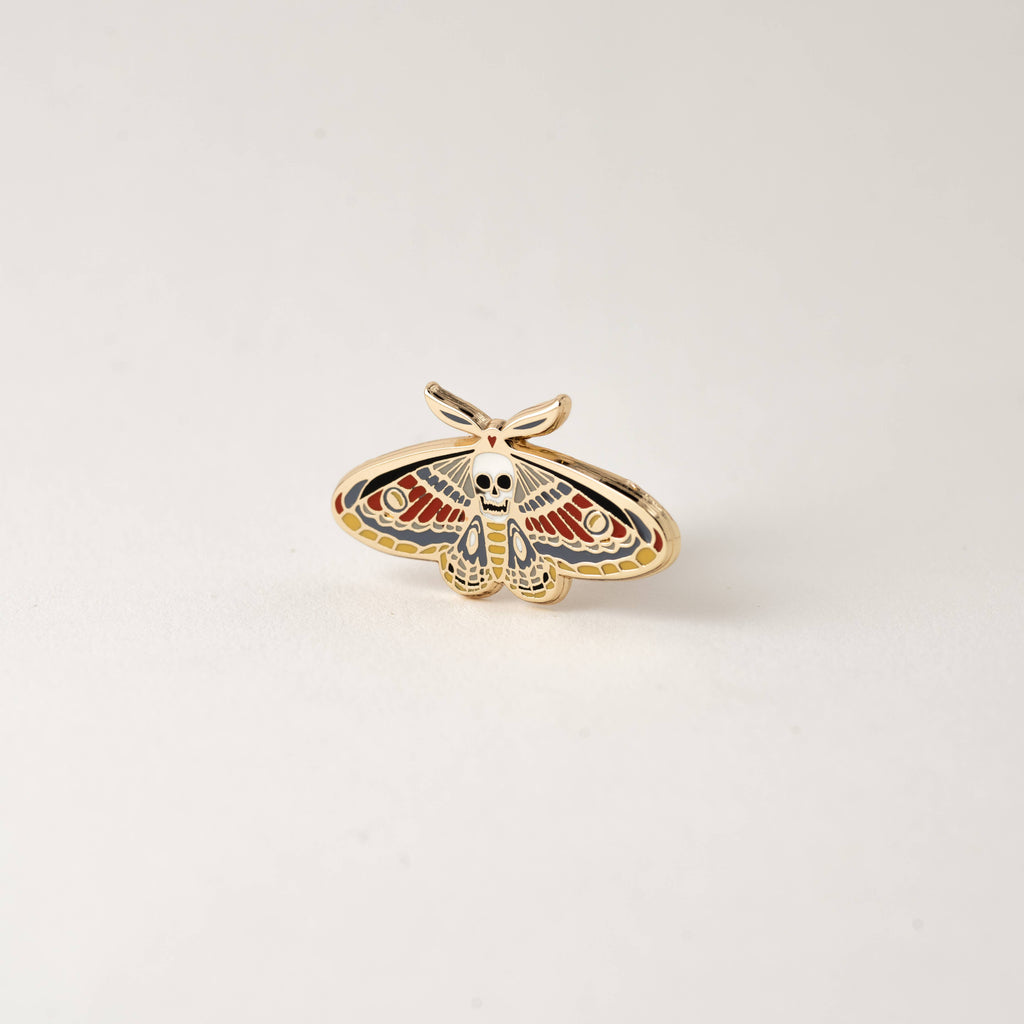 Death Moth Pin - Gothic Death's-Head Hawkmoth Accessory