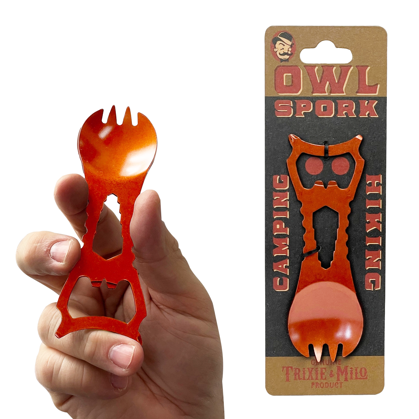 Camp Spork Multi-Tool, stainless steel camp cutlery, from Lucky Jack