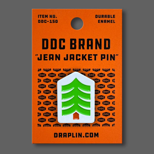 DDC-223 Great Outdoors Tree enamel jean jacket pin by Draplin Design Co.