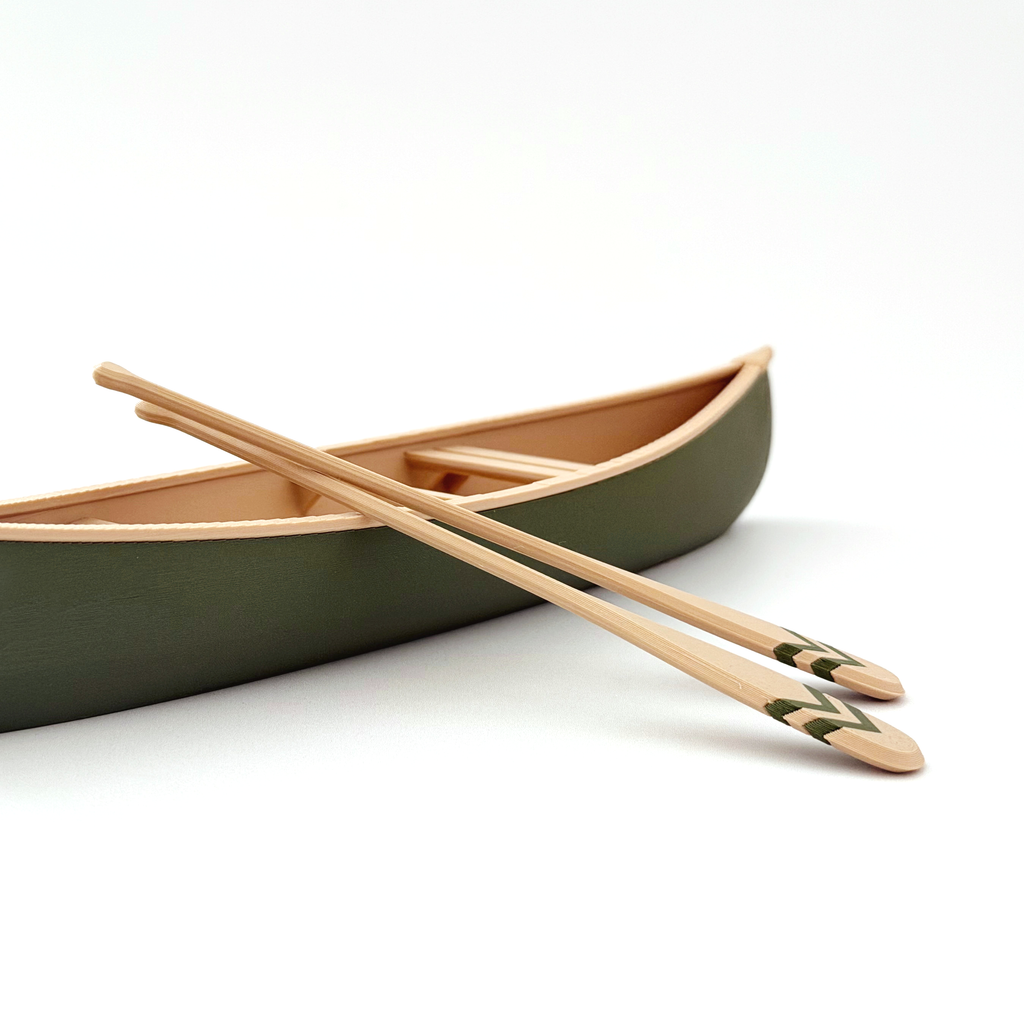 Miniature Canoe & Oar Set