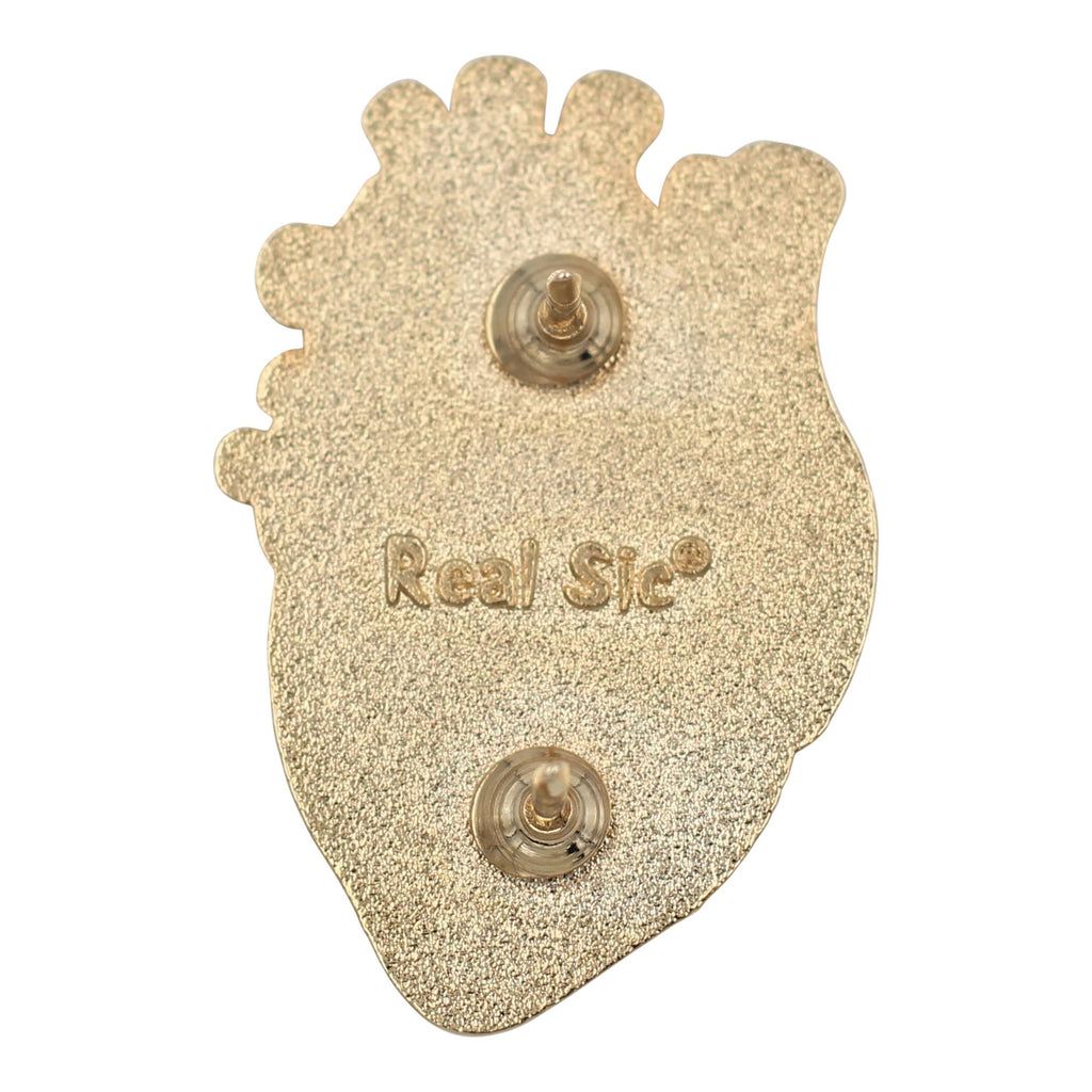 Anatomical Heart Enamel Pin, realistic scientific heart design, from Real Sic