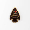 I Love Our National Parks Enamel Pin in metallic gold, from Union Made