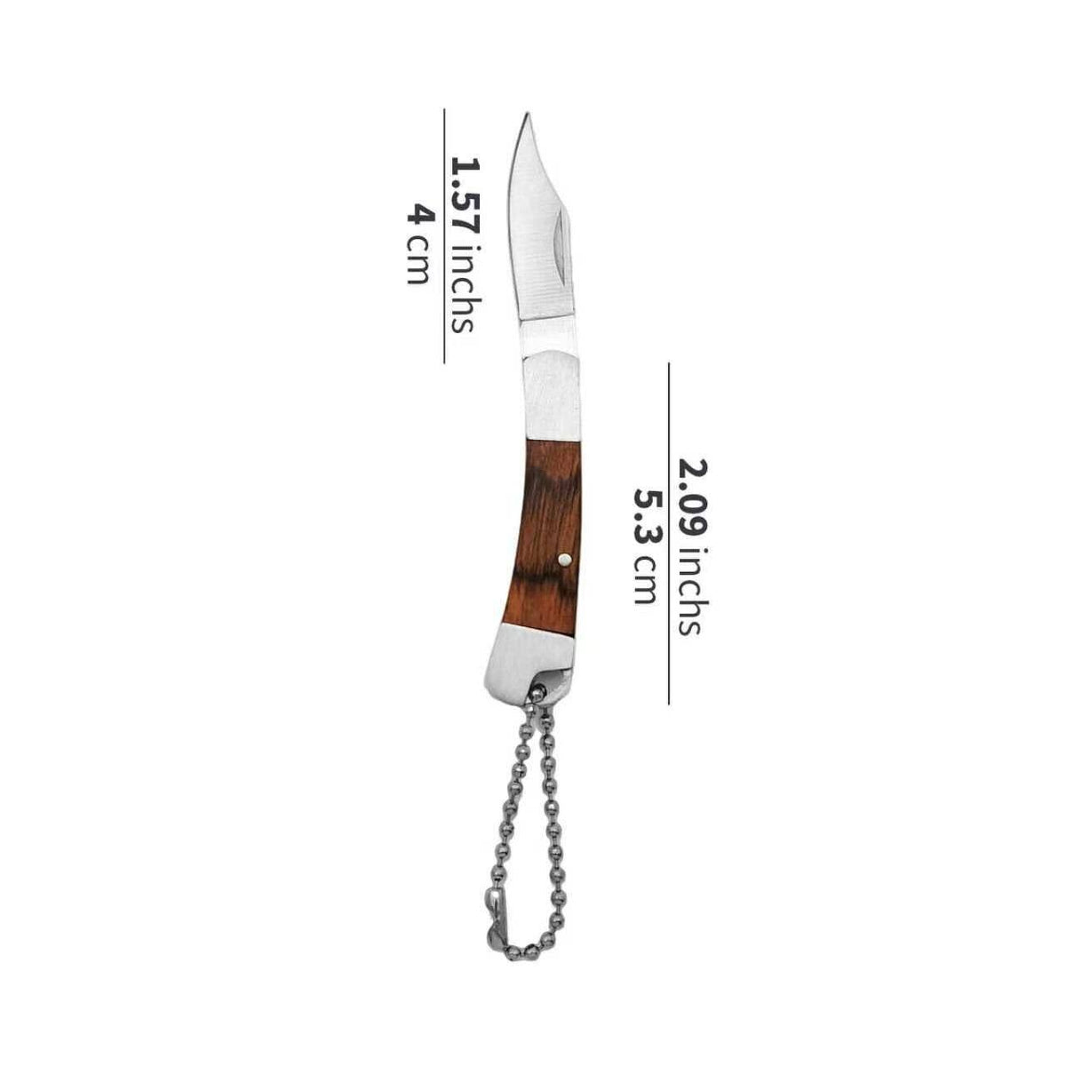 Wood Handle Mini Pocket Knife Keychain