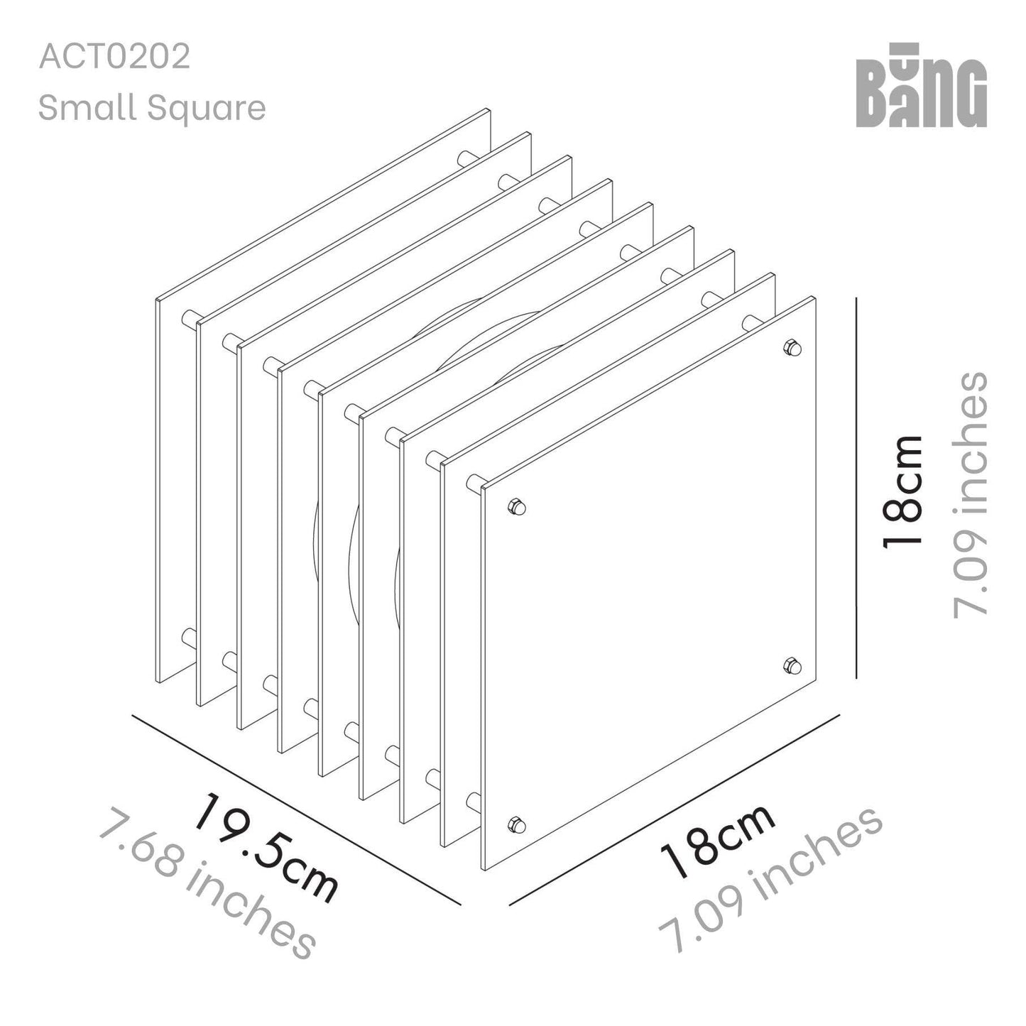 BANG Lớp Tray, Orange Acrylic