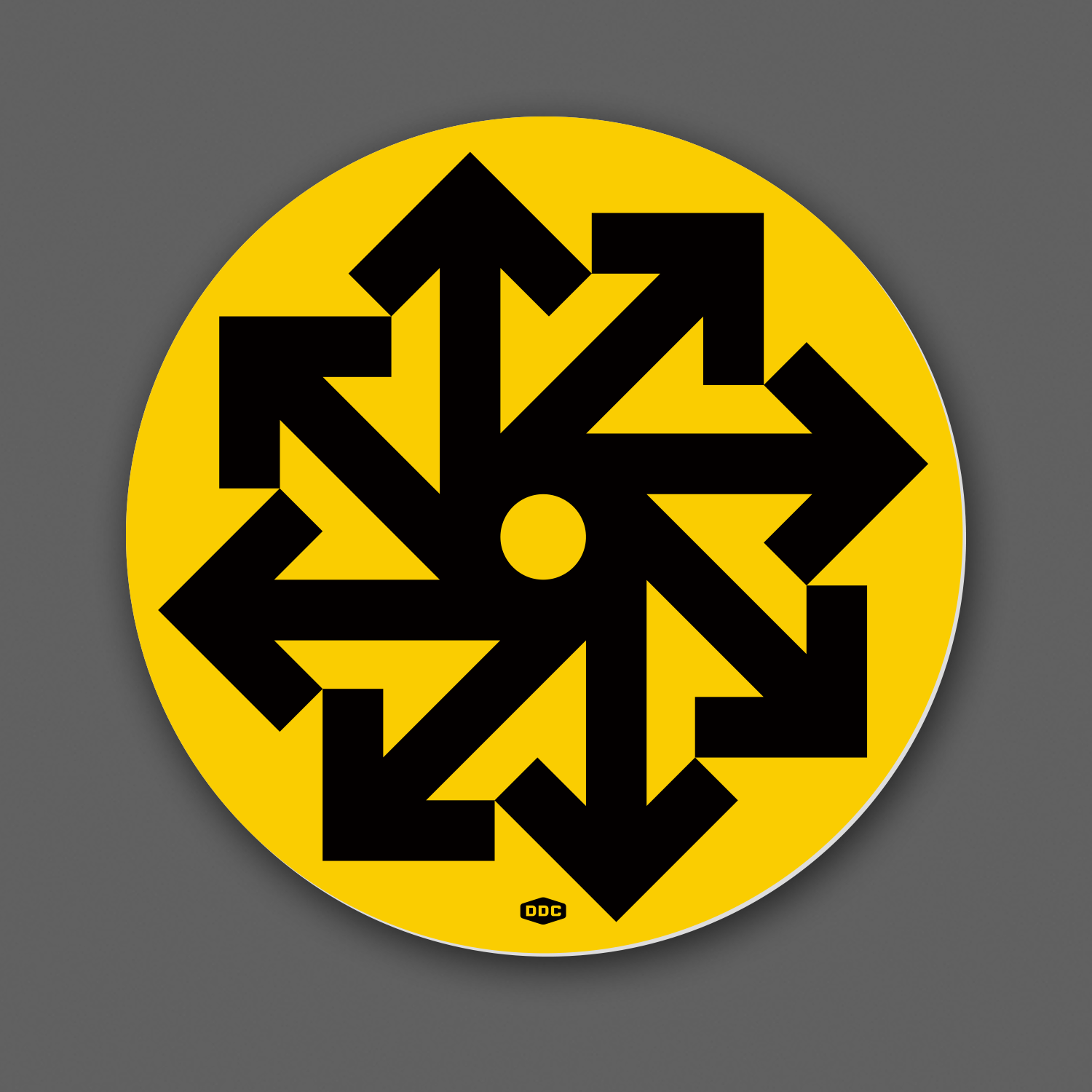 DDC-373 Chaos Arrows vinyl decal by Draplin Design Co.
