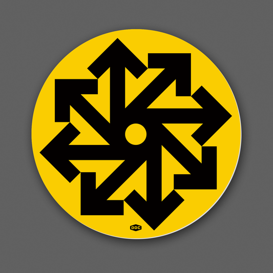 DDC-373 Chaos Arrows vinyl decal by Draplin Design Co.