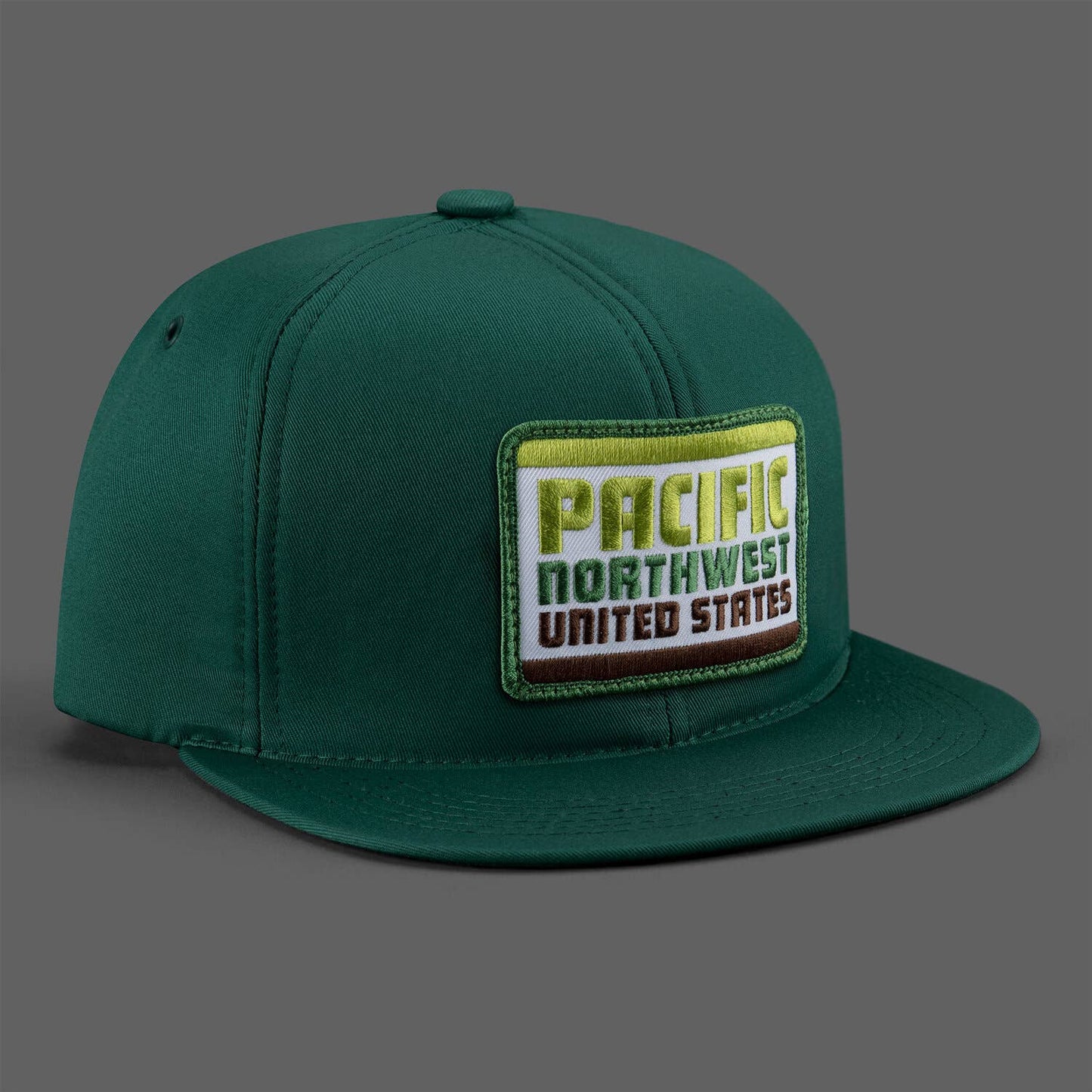 DDC-004 Pacific Northwest Old Growth Green 6-panel foam action cap by Draplin Design Co.