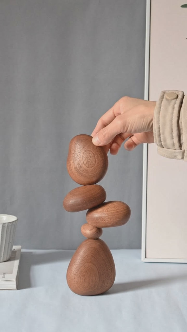 Sapele Balance Stones, Set of Five