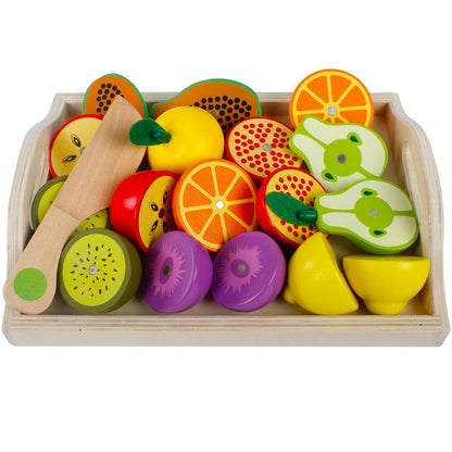 Magnetic Wooden Fruits and Vegetables for Children's Playtime