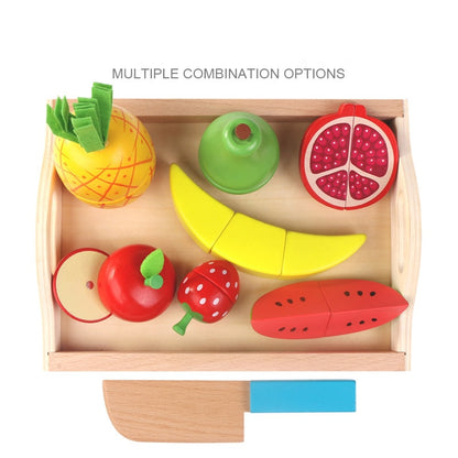 Frutas y verduras de madera magnéticas para el tiempo de juego de los niños