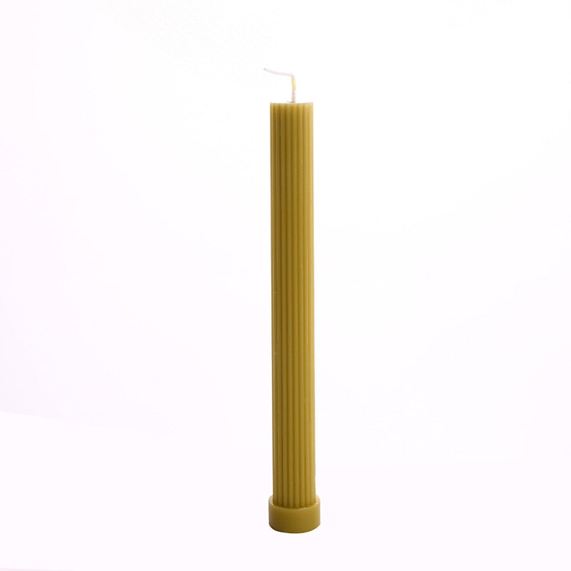 Jewel Tone Ribbed Candles