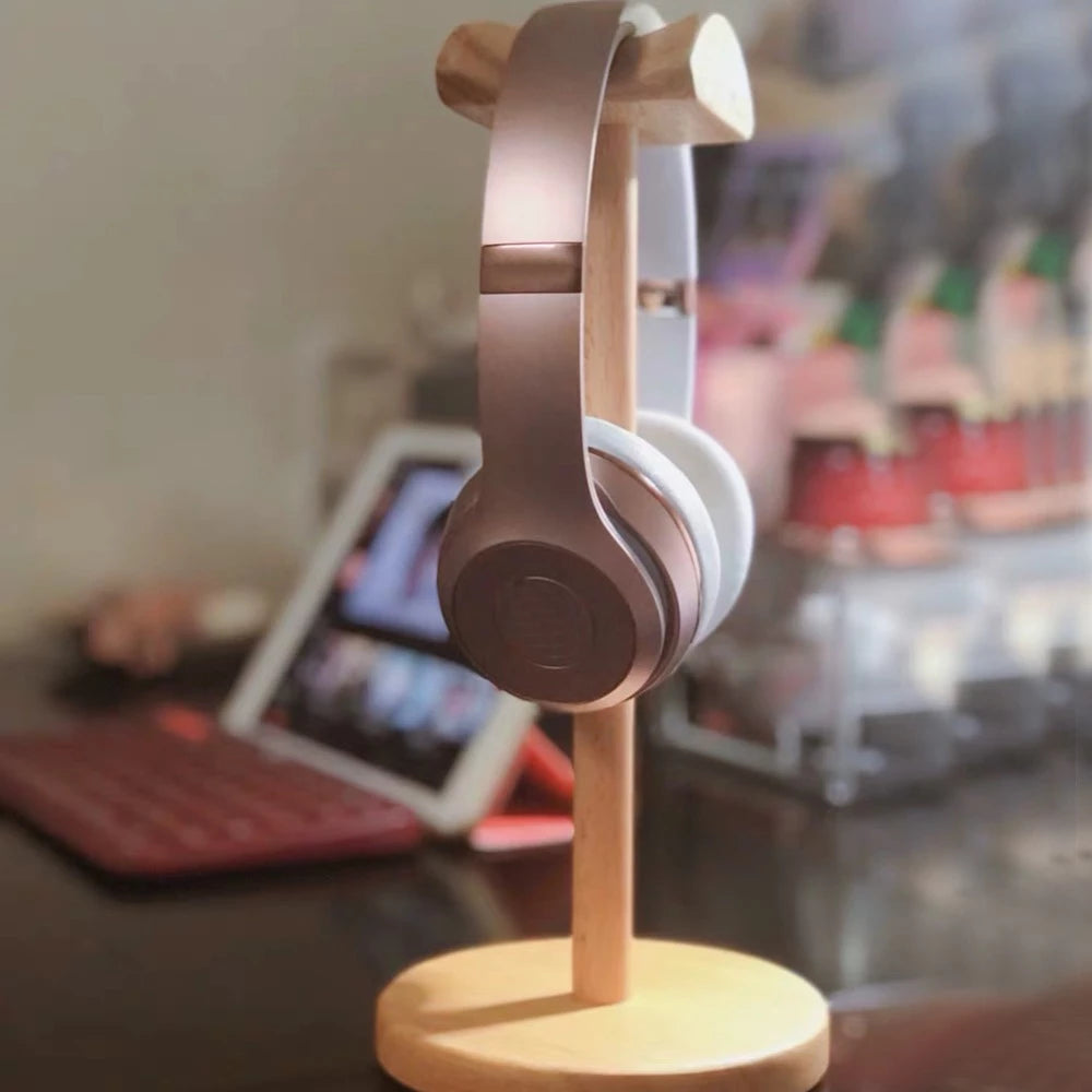 Solid Wood Headphone Stand