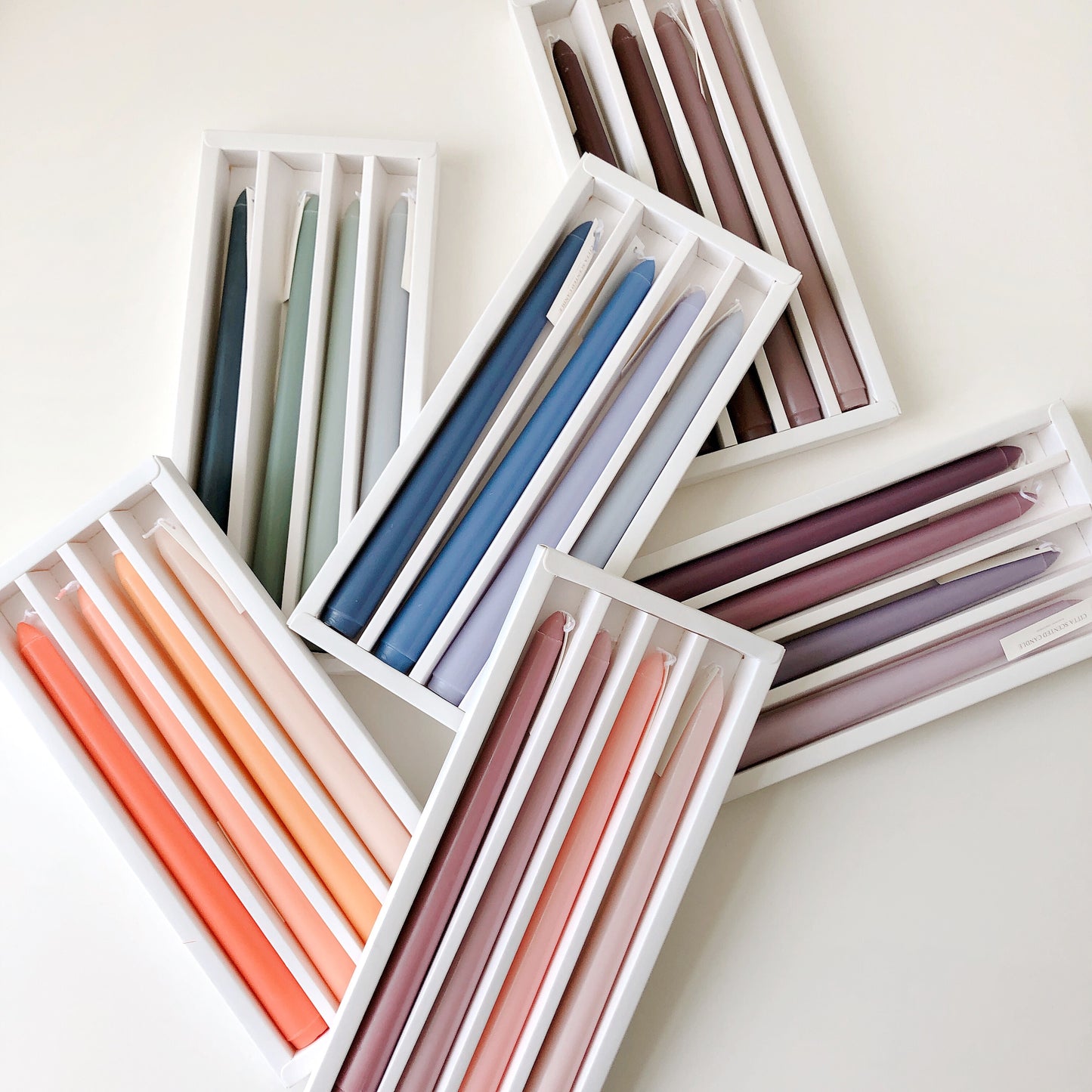 Gradient Color Soy Wax Taper Candles