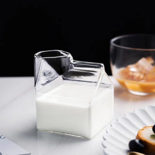 Glass Milk Carton Creamer