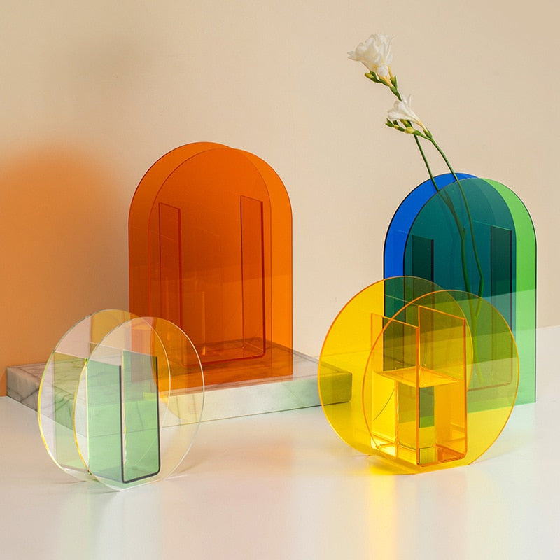 Colorful Postmodern Acrylic Vases